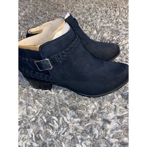 LifeStride Womens‎ Adley Ankle Boot, Black, Micro Suede, sz 10